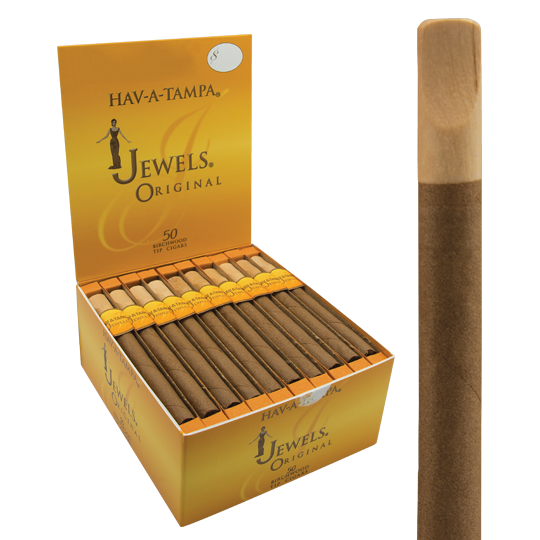 Hav-A-Tampa Jewels Birchwood Tip Sigarillo 50’s